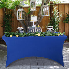 Lofaris Royal Blue Fitted Spandex Rectangle Banquet Table Cover