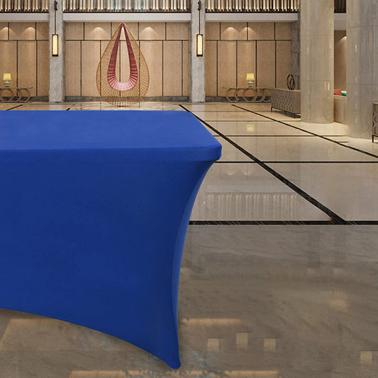 Lofaris Royal Blue Fitted Spandex Rectangle Banquet Table Cover