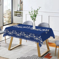Lofaris Royal Blue Patterns Classic Rectangle Tablecloth