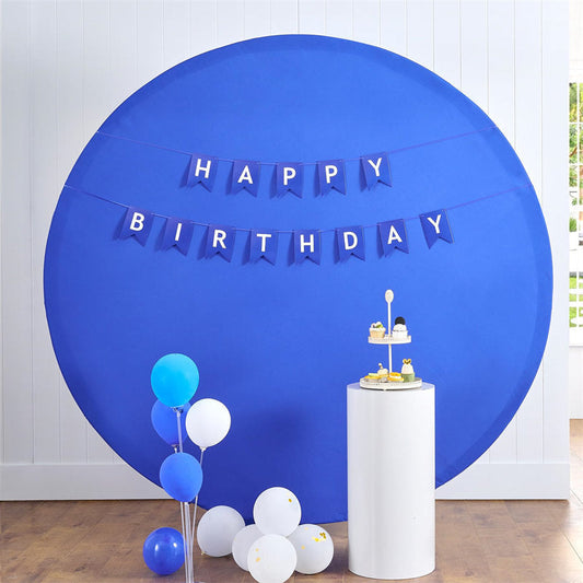 Lofaris Royal Blue Round Party Backdrop for Photo Booth