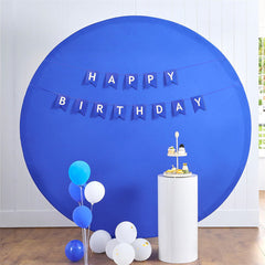 Lofaris Royal Blue Round Party Backdrop for Photo Booth
