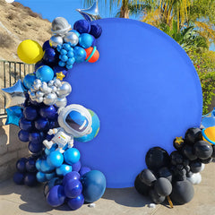 (Ship In 24HR) Royal Blue Round Party Backdrop for Photo Booth