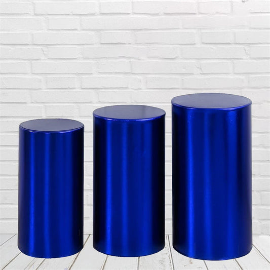 Lofaris Royal Blue Stretchy Spandex Fitted Cylinder Cover