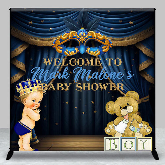 Lofaris Royal Mardi Gras Custom Baby Shower Party Backdrop