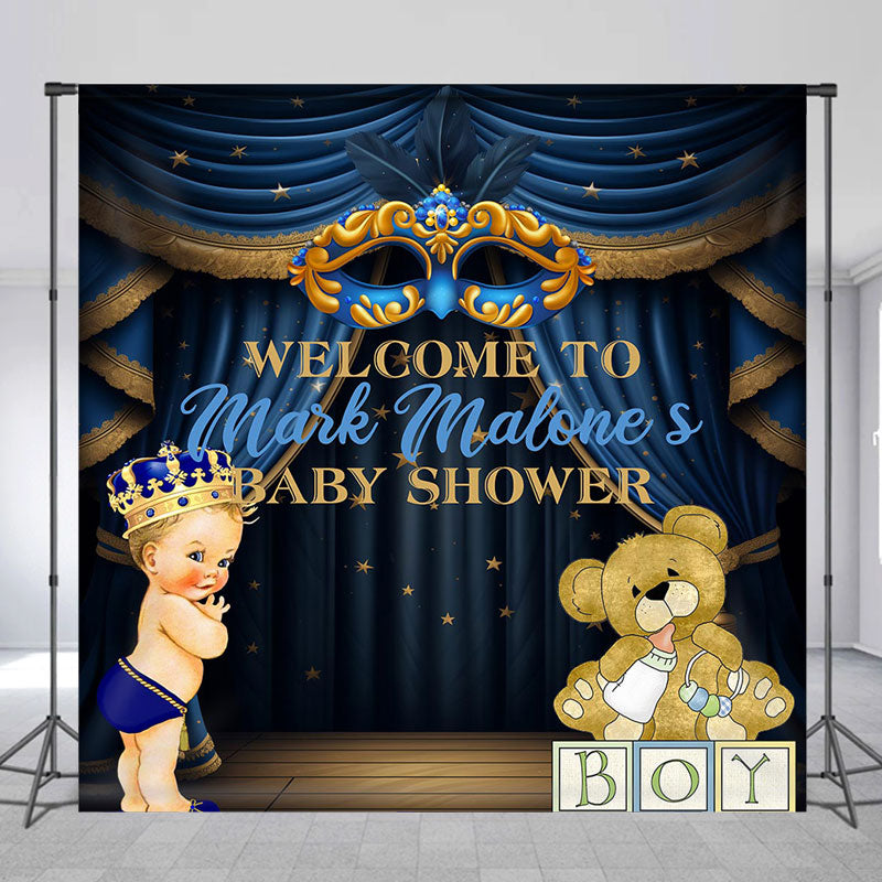 Lofaris Royal Mardi Gras Custom Baby Shower Party Backdrop