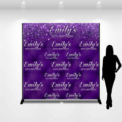 Lofaris Royal Purple Glitter Custom 30th Birthday Backdrop