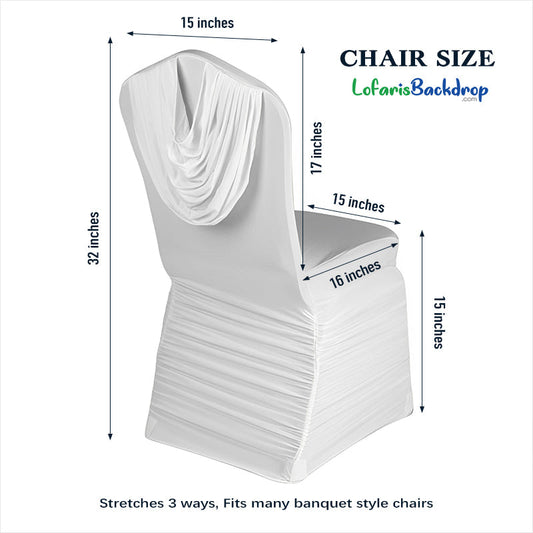 Lofaris Ruched Swag Back Spandex Fitted Banquet Chair Cover