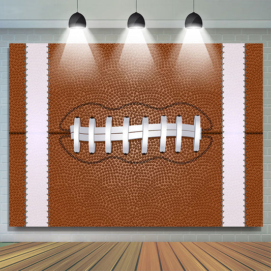 Lofaris Rugby Football Brown Sports Boy Birthday Backdrop