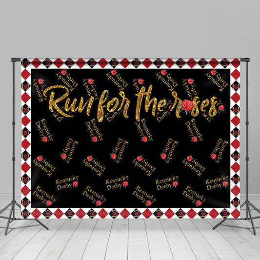 Lofaris Run For The Roses Step And Repeat Black Backdrop