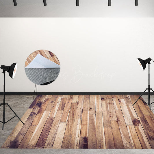 Lofaris Rustic Brown Wood Color Texture Photo Floor Backdrop