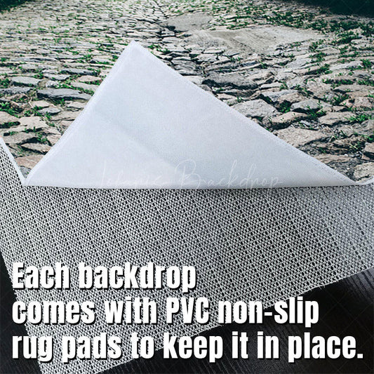 Lofaris Rustic Country Bluestone Road Photography Floor Mat