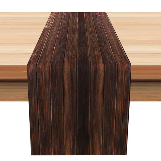 Lofaris Rustic Dark Brown Wooden Wall Vintage Table Runner