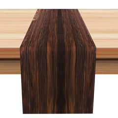 Lofaris Rustic Dark Brown Wooden Wall Vintage Table Runner