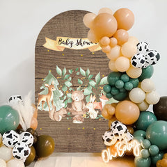 Lofaris Safari Animals Wooden Baby Shower Party Arch Backdrop