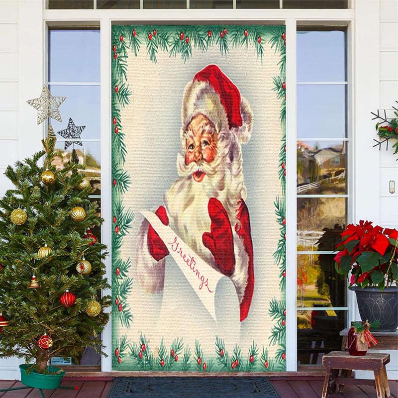 Lofaris Santa Claus Plant Edge Door Cover For Christmas