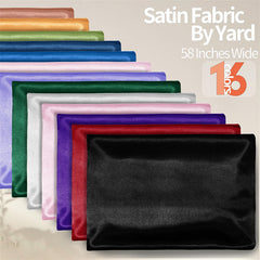 Lofaris Satin Fabric Roll 58 inch Various Colors for Party