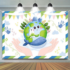 Lofaris Save Planet Hands for Animal Earth Day Backdrop