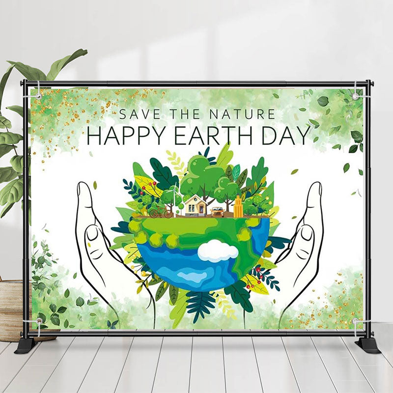 Lofaris Save the Nature Protectio Earth Day Theme Backdrop