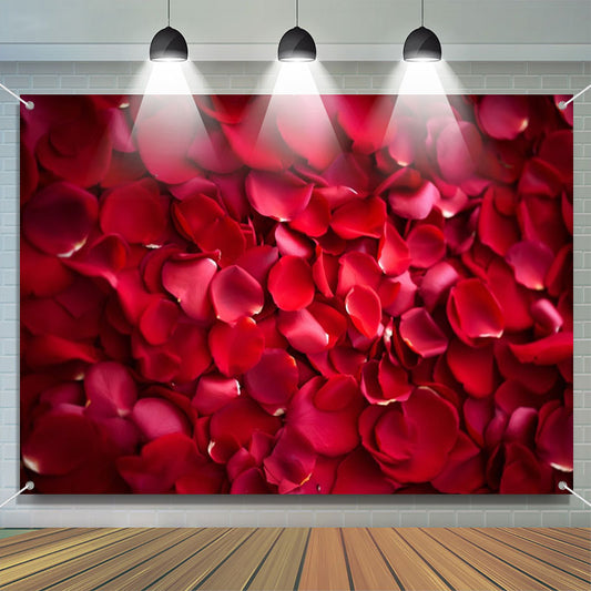Lofaris Scatter Red Rose Petals Backdrop For Valentines Day