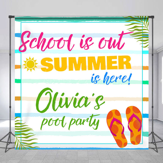 Lofaris School Is Out Summer Here Custom Party Backdrop