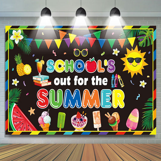Lofaris Schools Out For The Summer Ice Cream Grad Backdrop