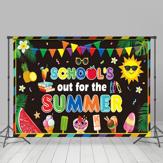 Lofaris Schools Out For The Summer Ice Cream Grad Backdrop