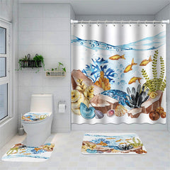 Lofaris Sea World Marine Life Printing Decorative Curtain