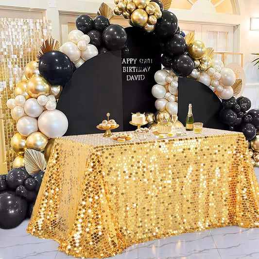 Lofaris Seamless Big Payette Sequin Rectangle Tablecloth