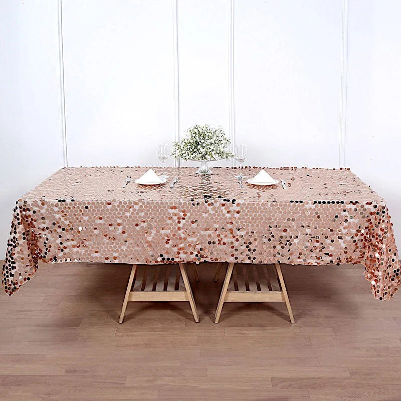 Lofaris Seamless Big Payette Sequin Rectangle Tablecloth
