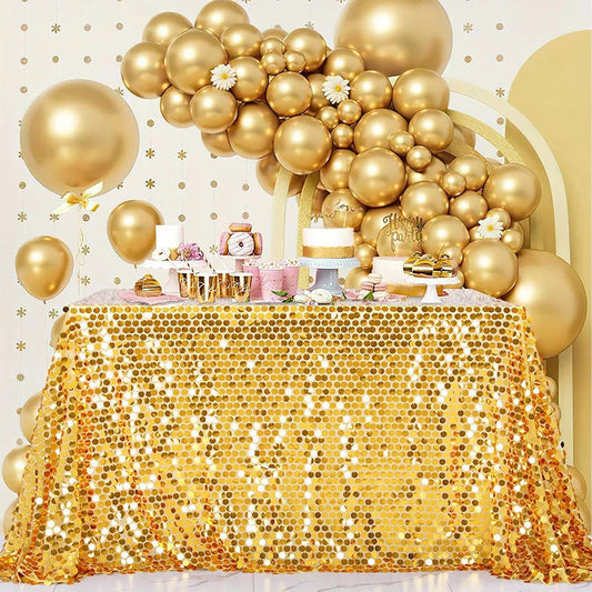 Lofaris Seamless Big Payette Sequin Rectangle Tablecloth