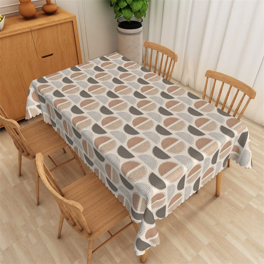 Lofaris Semicircle Bohemian Beige Decorative Tablecloth