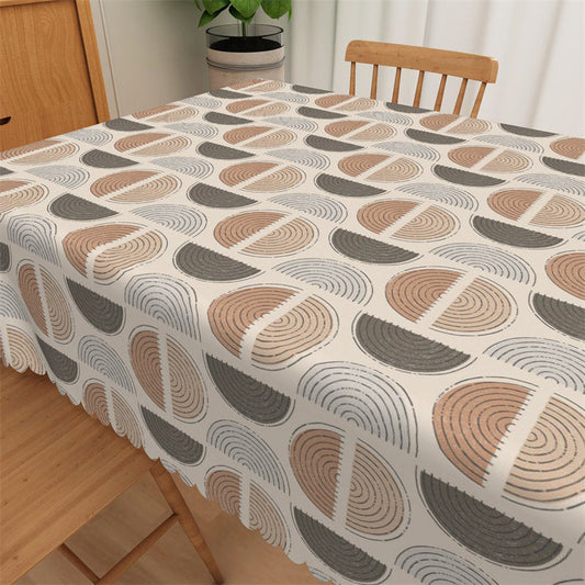 Lofaris Semicircle Bohemian Beige Decorative Tablecloth