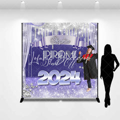 Lofaris Send Off 2024 Purple Silver Custom Grad Backdrop