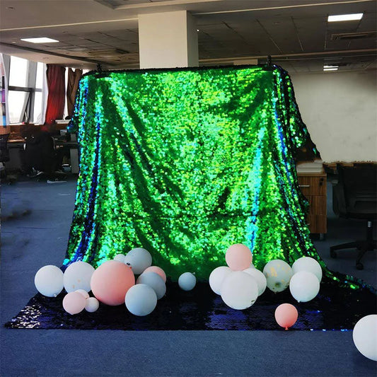 Lofaris Green Sequin Backdrop Wall | Wedding Event Party Decorations