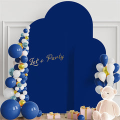 Lofaris Set of 3 Royal Blue Spandex Fitted Wedding Arch Cover