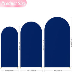 Lofaris Set of 3 Royal Blue Spandex Fitted Wedding Arch Cover