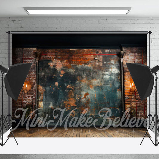 Lofaris Shabby Graffiti Brick Wall Candle Photo Backdrop