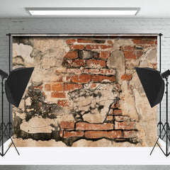 Lofaris Shabby Vintage Red Brick Wall Photography Backdrop