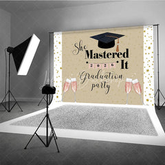Lofaris She Mastered It Graduation Party 2026 Backdrop