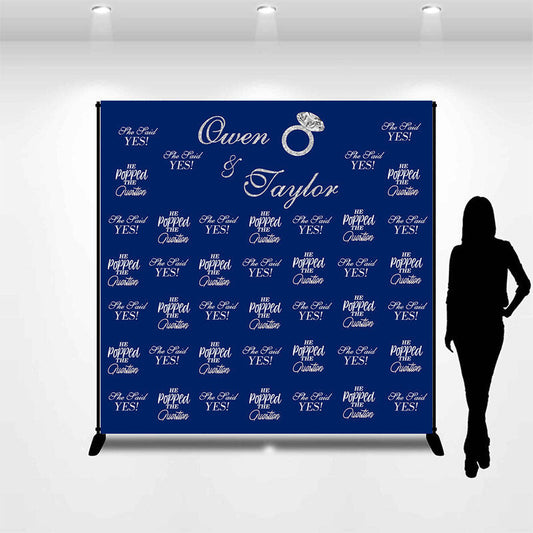 Lofaris She Said Yes Repeat Custom Bridal Shower Backdrop