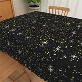 Load image into Gallery viewer, Lofaris Shining Stars Gold Glitter Balck Tablecloth For Dining