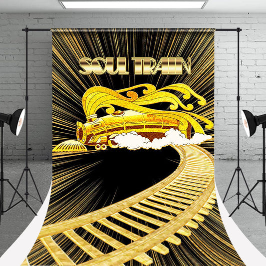 Lofaris Shiny Running Soul Train Photo Sweep Backdrop