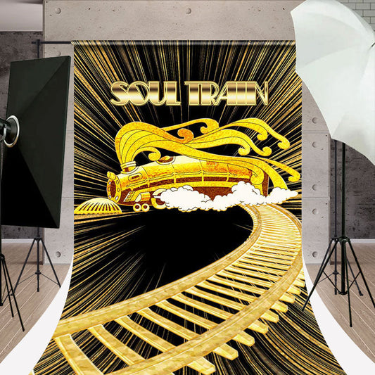Lofaris Shiny Running Soul Train Photo Sweep Backdrop