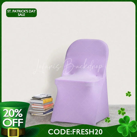 Lofaris Lavender Stretch Spandex Banquet Folding Chair Cover