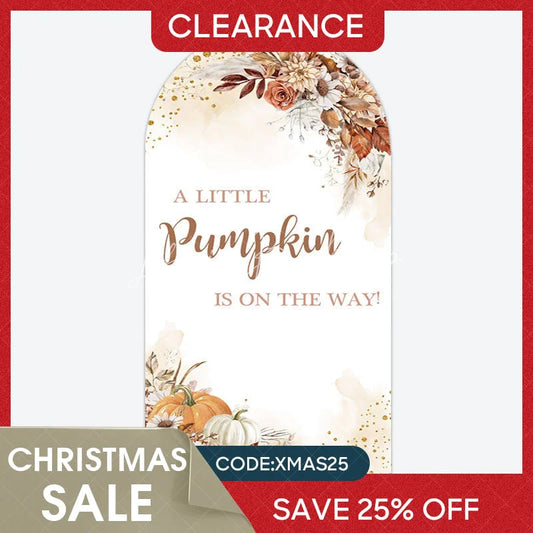 Lofaris (Ship In 24HR) Little Pumpkin Boho Floral Baby Shower Arch Backdrop