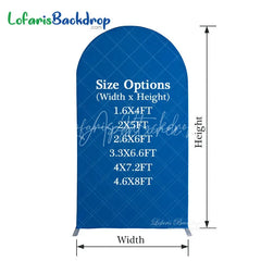 Aperturee Royal Blue Spandex Fit Round Top Backdrop Wedding Arch Cover