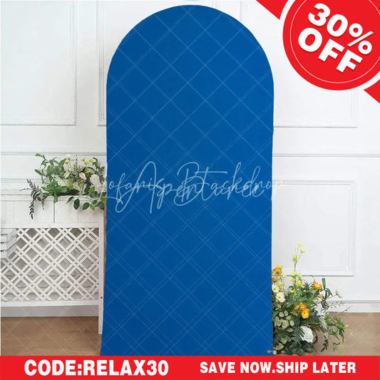 Lofaris (Ship In 24HR) Royal Blue Spandex Fit Round Top Backdrop Wedding Arch Cover
