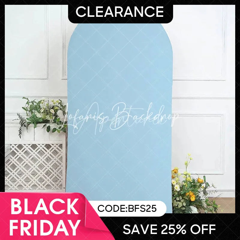 Lofaris (Ship In 24HR) Sky Blue Spandex Fit Round Top Backdrop Wedding Arch Cover