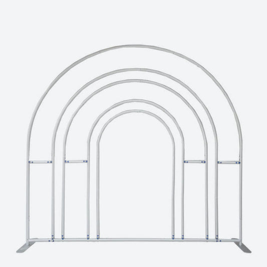 Lofaris Silver 5X7.5FT Hollow Rainbow Arch Backdrop Stand