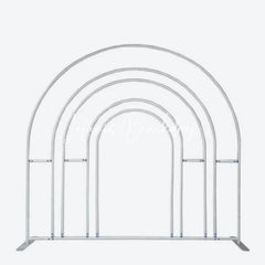 Lofaris Silver 5X7.5FT Hollow Rainbow Arch Backdrop Stand